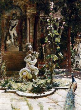 William Logsdail : The Garden Of The Palazzo Malipiero